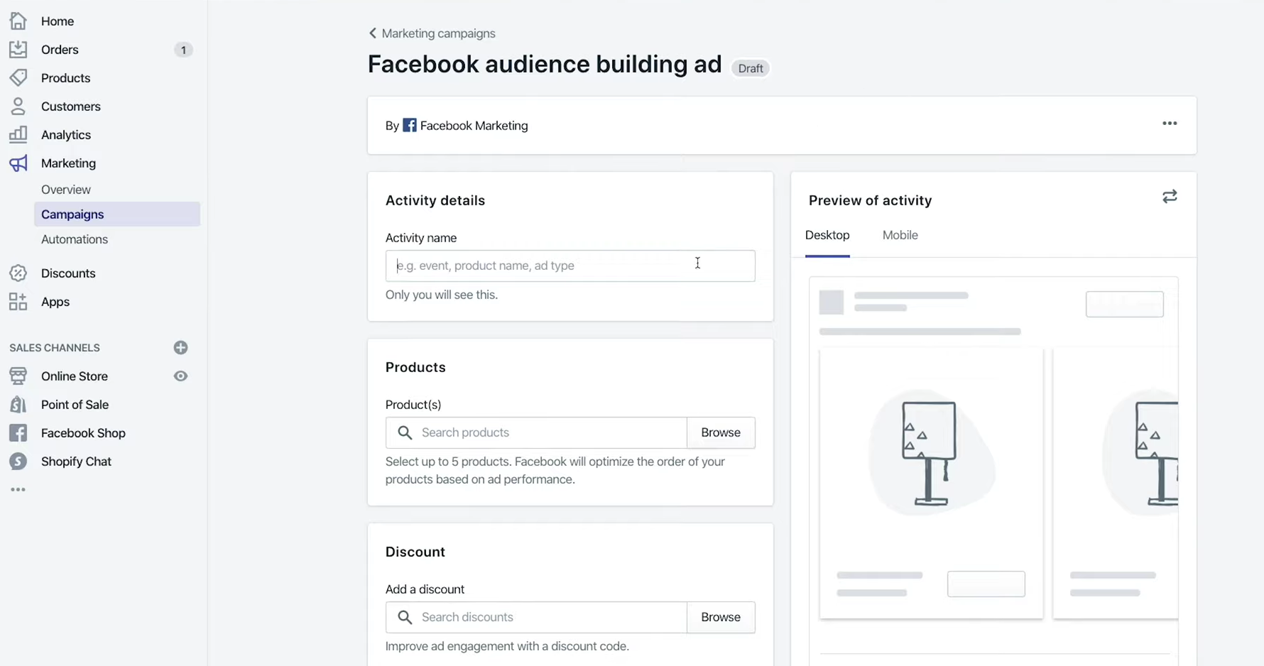Advertising Shopify Stores On Facebook