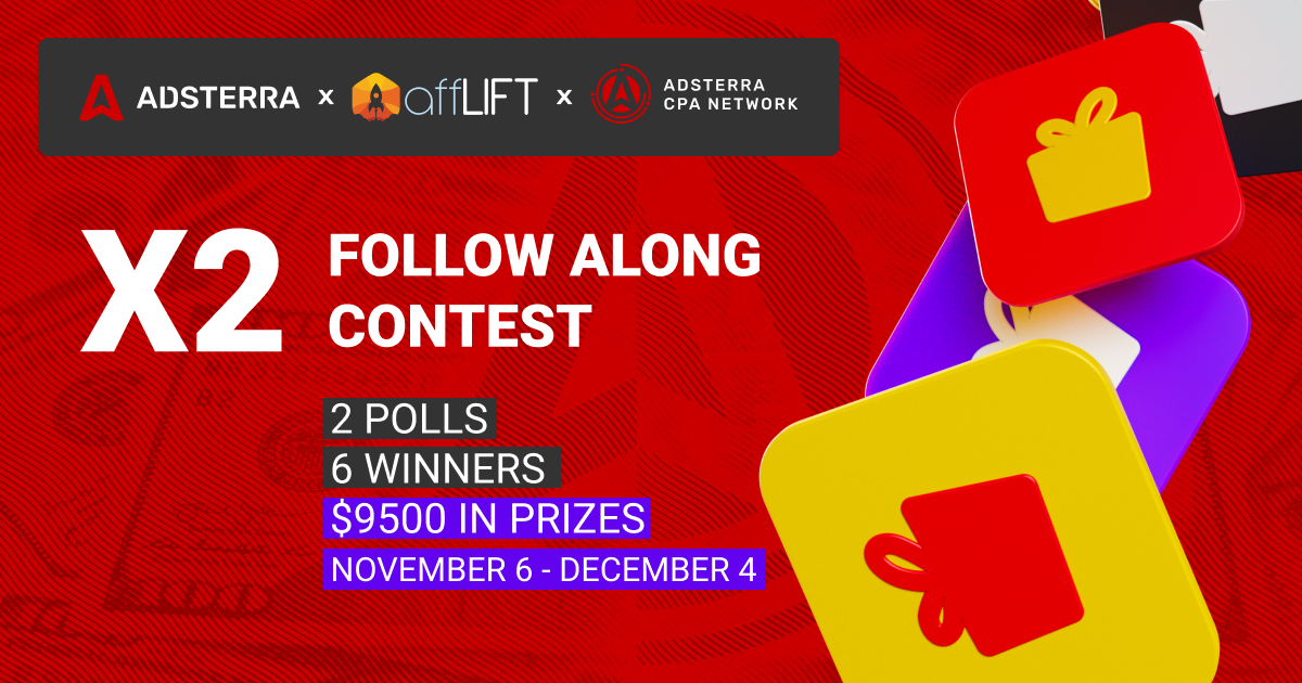 Adsterra x affLIFT Contest with 9500 USD prize fund!
